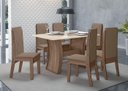 Ver imagem 1 de CONJUNTO SALA DE JANTAR ATENAS 1,35 COM 6 CADEIRAS AMÊN 73B