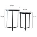 Ver imagem 2 de Conjunto Mesa Lateral Viena Champagne Com Espelho