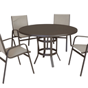 Ver imagem 3 de Cadeira Catarina em Alumínio Bege Assento e Encosto em Tela Slim Design Elegante