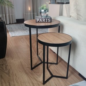Conjunto Mesa Lateral Capri Preto