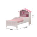 Ver imagem 4 de Cama Solteiro Infantil Tema Princesa com Estante Nichos na Cabeceira e Grade Lateral Segurança Extra