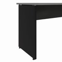 Ver imagem 6 de Mesa Escrivaninha em L 135cm x 150cm Pés Painel F5 Office Cor:Cinza Sagrado com Preto