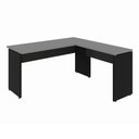 Ver imagem 2 de Mesa Escrivaninha em L 135cm x 150cm Pés Painel F5 Office Cor:Cinza Sagrado com Preto