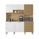 Ver imagem 7 de Armario de Cozinha Compacta 6 Portas 2 Gavetas Ferrara - Freijó/supremo/ripado Freijó
