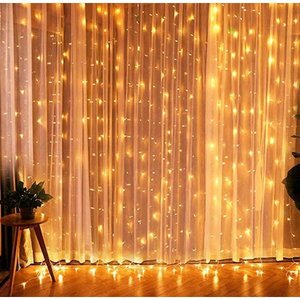 Cortina Cascata de Luz 4x3m 900 Leds Branco Quente Natal 127v