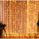 Ver imagem 1 de Cortina Cascata de Luz 4x3m 900 Leds Branco Quente Natal 127v