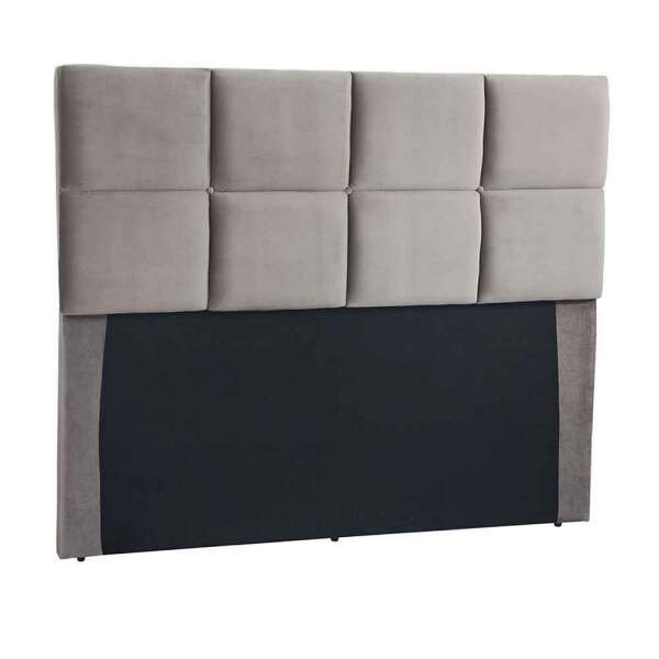 Cabeceira Poliana Casal 140cm - Suede Deluxe Bege - FoxDecor - 1