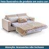 Sofá-Cama 3 Lugares MH-1174 Herval 201 cm Colchão Casal Veludo Preto C Pé Madeira Amêndoa - 4