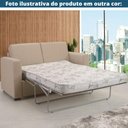 Ver imagem 5 de Sofá-Cama 3 Lugares MH-1174 Herval 201 cm Colchão Casal Veludo Preto C Pé Madeira Amêndoa