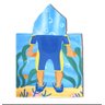 Toalha Poncho Praia Piscina Infantil com Capuz Mergulhador - 4
