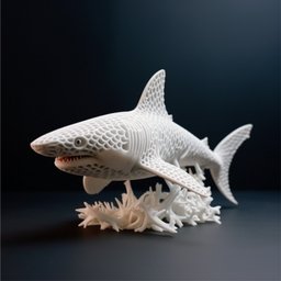 Estatueta Shark Tubarão Foco Predador Decoração Moderna Luxo - 3