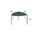 Ver imagem 2 de Mesa Lateral Bend Triangular MDF Metal 54cm Musgo com Dourado