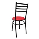 Ver imagem 4 de Kit Conjunto 4 Cadeiras para Cozinha Mesa Jantar Bar Lanchonete Restaurante Preta Estofado Vermelho