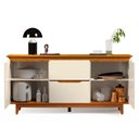 Ver imagem 4 de Balcão Buffet Flow 2 Portas 2 Gavetas Pés Madeira Maciça 163cm Ej Móveis