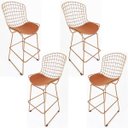 Ver imagem 1 de Kit 4 Banquetas BERTÓIA cobre altura 60cm - Poltronas do Sul