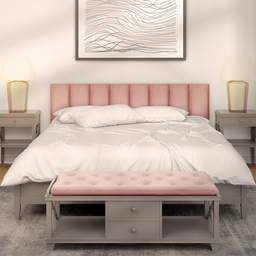 Cabeceiras de Cama Box Casal Queen Estofada Modulada 1,60mx60cm - 4