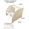 Escada Escadinha Multiuso MDF/MDP Branca para Pet Maca com Antiderrapante - 2