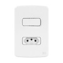 Ver imagem 1 de Kit 5x Conjuntos WEG Composé - 1x Int. Simples + 1x Tomada 10A/250V - Branco