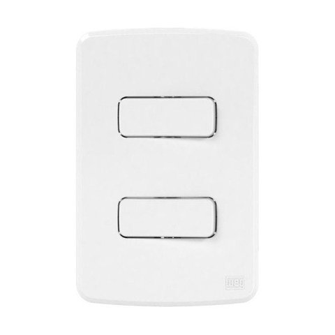 Kit 5x Conjuntos WEG Composé - 2x Interruptor Simples 10A/250V - Branco