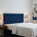 Ver imagem 3 de Cabeceira Estofada para Cama King 195x60cm Azul Marinho - Produto de Qualidade e Durabilidade