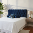 Ver imagem 1 de Cabeceira Estofada para Cama King 195x60cm Azul Marinho - Produto de Qualidade e Durabilidade