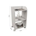 Ver imagem 2 de Mesa de Cabeceira,De Canto e Lateral P/Telefone/Livro/Enfeites/Revistas Branco