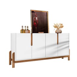 Conjunto Sala De Estar Completo Seville Branco Cedro - 4