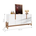 Ver imagem 7 de Conjunto Sala De Estar Completo Seville Branco Cedro