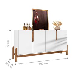 Conjunto Sala De Estar Completo Seville Branco Cedro - 7