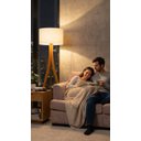 Ver mais imagens de Luminária de Madeira para Sala Pequena 1,50m Ipanema com Cúpula