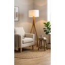 Ver imagem 5 de Luminária de Madeira para Sala Pequena 1,50m Ipanema com Cúpula