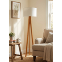 Ver imagem 1 de Luminária Abajur Chão Coluna Desmontável Wells Cedro