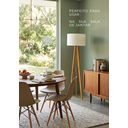 Ver imagem 4 de Luminária Abajur Chão Coluna Desmontável Wells Cedro