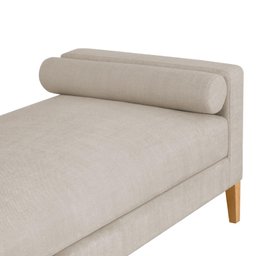 Recamier Berlim 1,20m Suede Bege - Inova Decorações - 2