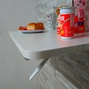 Ver imagem 3 de Mesa de Parede Dobrável-60Cx41L Branco Prateleiras para Cozinha,Bares ,Restaurantes ,Apartamentos