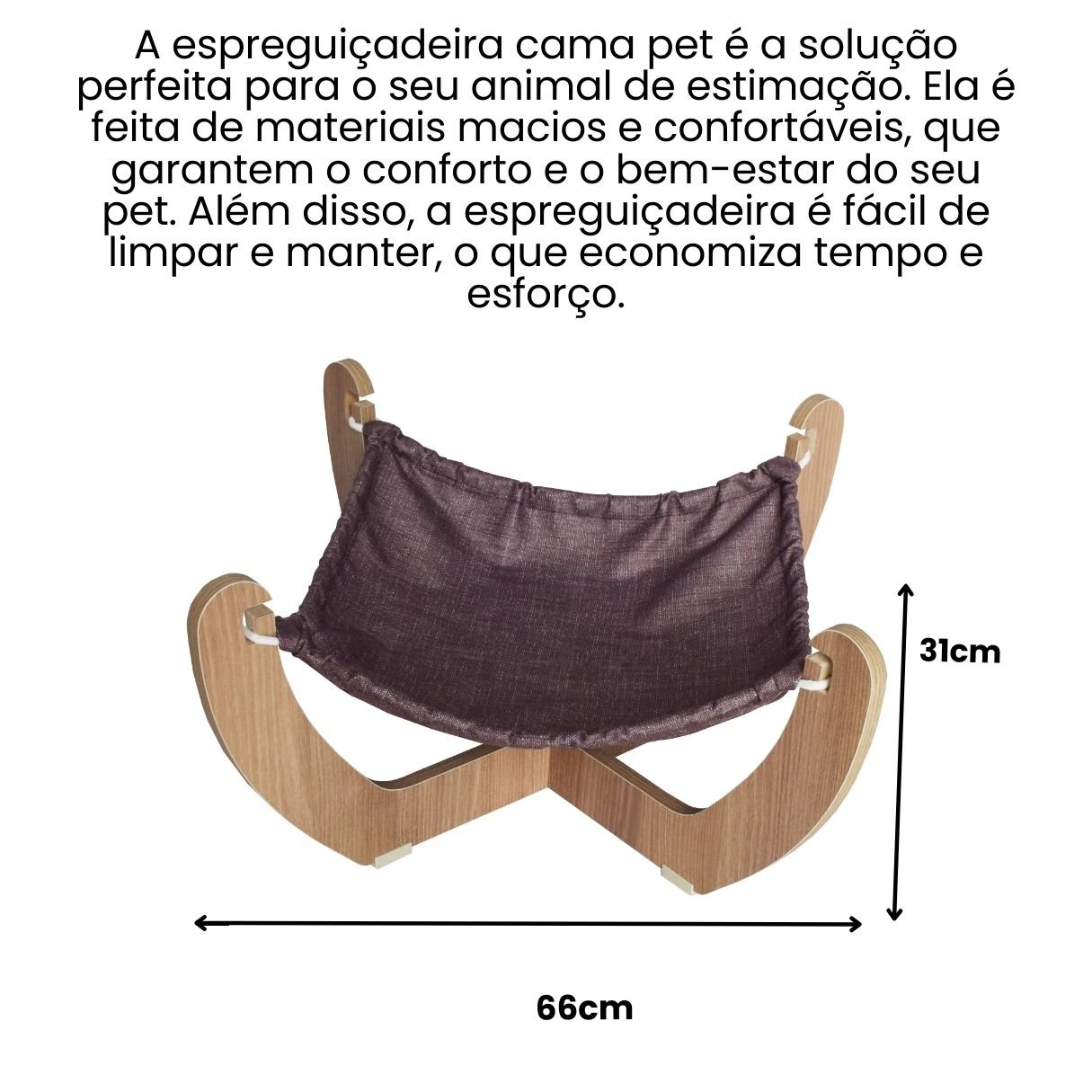 Cama Rede Gato Cachorro Pet Mdf Espreguiçadeira Modelo X - 2