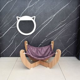 Cama Rede Gato Cachorro Pet Mdf Espreguiçadeira Modelo X - 5