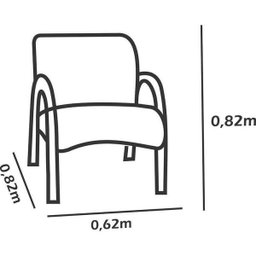 Poltrona Decorativa Polly 1 Lugar - Matrix - Bege - 4