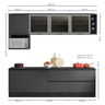 Composição Cozinha Modulada Etna 7 Peças Poliman - 2