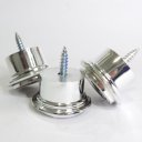 Ver imagem 5 de Pé para Sofá 3,3 Cm Cromado Redondo Kit 9 Unidades