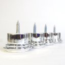 Ver imagem 2 de Pé para Sofá 3,3 Cm Cromado Redondo Kit 9 Unidades