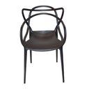 Ver imagem 2 de Kit C/ 2 Cadeira Allegra Masters Polipropileno Sala,cozinha, Jantar, Empilhavel Preta