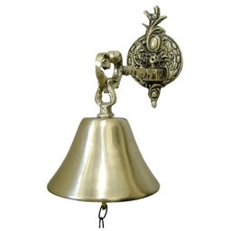 Sino De Parede Em Bronze Liso Presente Sitio Missas Igrejas - 1