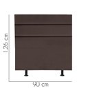 Ver imagem 3 de Cabeceira Estofada Cama Box Solteiro 90cm Argentina Corino Marrom- Mabe Magazine
