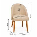 Ver imagem 3 de Kit 8 Cadeiras Estofada Moderna Sala de Jantar Lua Bege