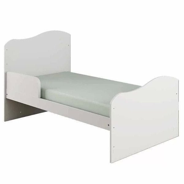 Berço Americano Mini Cama Munique com Prateleira - Canaã - Branca/brilho - 2