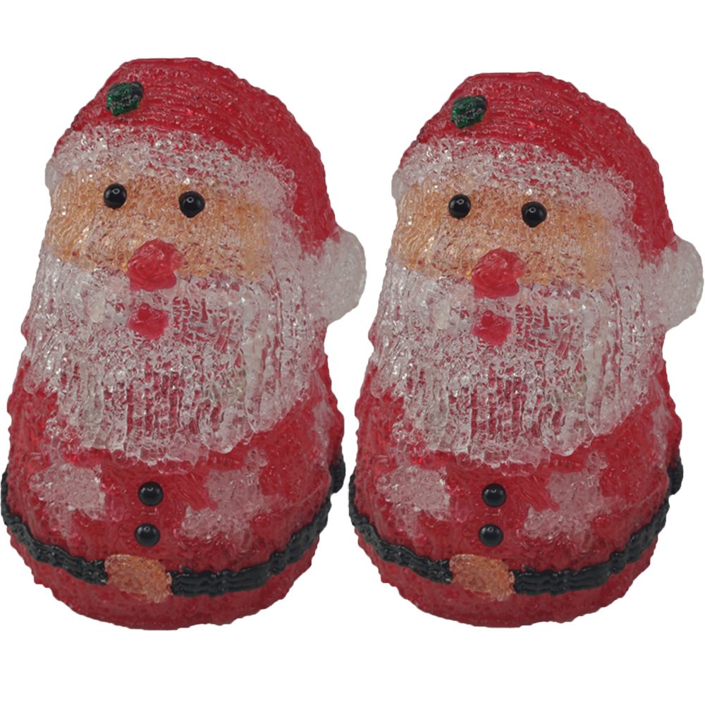 Jogo Papai Noel E Boneco De Neve Iluminado Led 20Cm em Promoção na