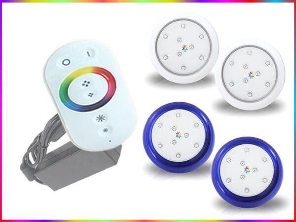 Kit Iluminação Piscina Enertech LED RGB 2x9 Watts - 8 cm - 4
