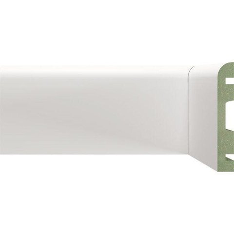 Rodapé de MDF Liso 10CMX2,40m Rende 2,4m 1000 Branco Moldufama