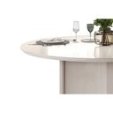 Ver imagem 5 de Mesa Multiuso Cozinha Chanel C/ Tampo Madeirado C/ Vidro Redondo 136x136cm Off White/off White - Dj